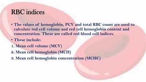 RBC Indices- MCV, MCH, MCHC II Blood Physiology | PDF