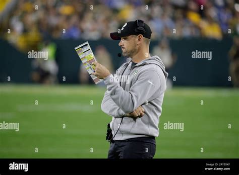 Green Bay Packers head coach Matt LaFleur during an NFL football game ...