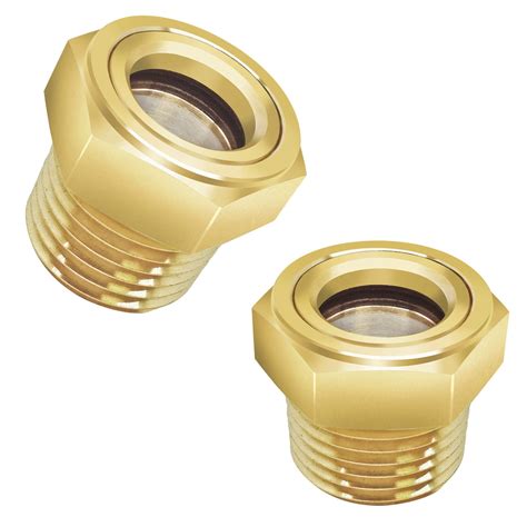 Buy 1/2" Npt Male Air Compressor Oil Level Glass Hex Head Heavy Duty ...