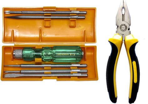 TAPARIA 8 inch heavy duty cutting plier and 812 screwdriver set pack of ...
