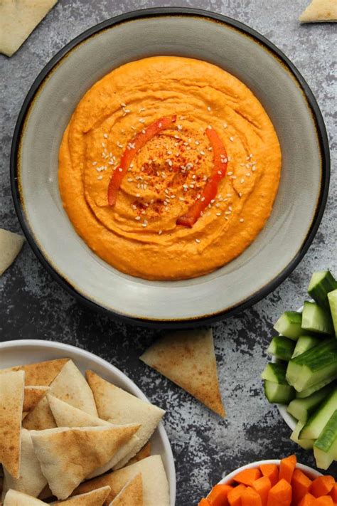 Roasted Red Pepper Hummus - Loving It Vegan