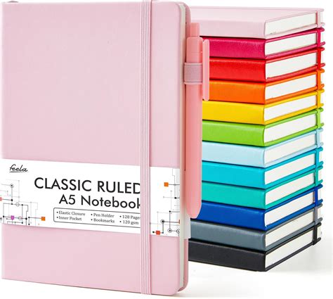 Amazon.com : 60 Pack Lined Journal Notebook Bulk A5 Softcover Wide ...