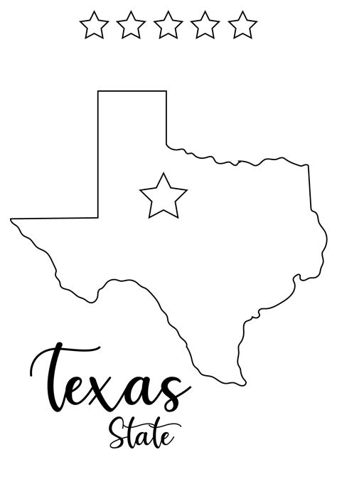 Texas Map Outline - 10 Free PDF Printables | Printablee