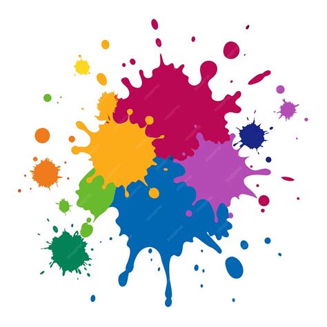 Salpicaduras de tintas Blobs Salpicadas de tintas coloridas Vector ...