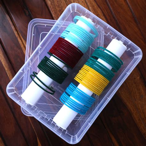 Thick Plastic Adjustable Removable 2 Rod Bangle Box - Bangle Organiser