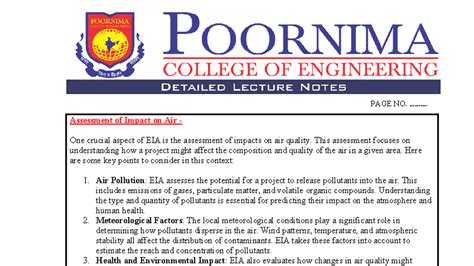 EIA lecture note unit 5 pt 2 - Assessment of Impact on Air - One ...