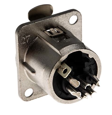 NC6FD-L-1 Neutrik | Neutrik 6 Way Panel Mount XLR Connector, Female ...