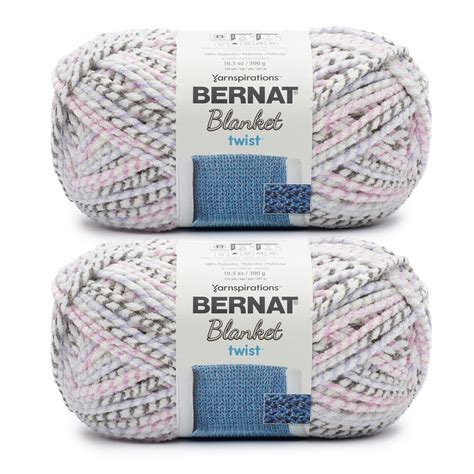 Bernat Blanket Twist Lilac Grove Yarn - 2 Pack of 300g/10.5oz ...
