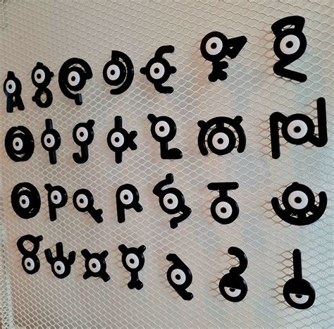 Pokémon Unknown -inspired STL Files, Mystical Pokemon Alphabet Designs ...