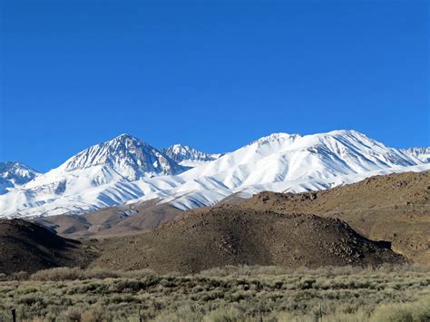 Snow capped mountains in the Sierra Nevada image - Free stock photo ...