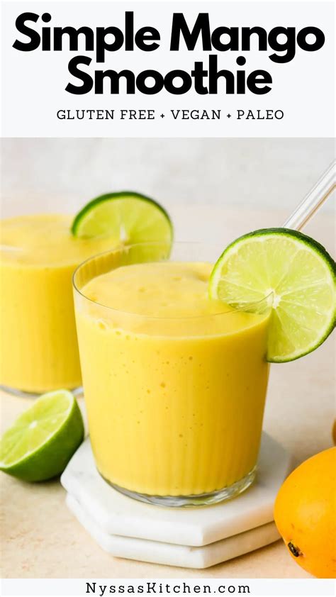 5 minute frozen mango smoothie dairy free – Artofit