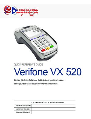 Fillable Online Quick Reference Guide Verifone Vx - Chase Payment ...