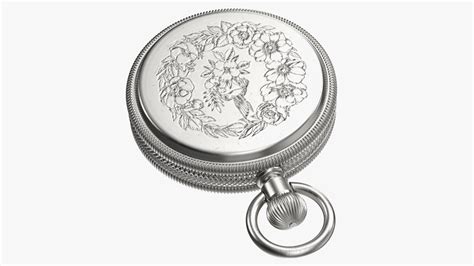 Silver Tiffany Pocket Watch Closed 3D model | 3D Molier International
