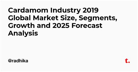 Cardamom Industry 2019 Global Market Size, Segments, Growth and 2025 ...