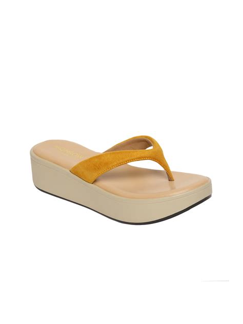 Catherine Yellow 1.8 Inch Flatform Heels For Women – Monrow Shoes