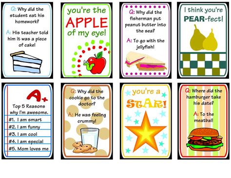 12 Sets of Free Lunch Box Notes