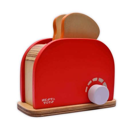 Buy Nesta Toys Wooden Bread Pop-up Toaster - Kitchen Cooking Toy for ...