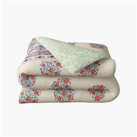 Buy PORTICO Shalimaar Beige Printed Cotton Single Comforter - 152x224cm ...
