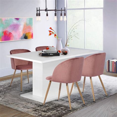 Buy Homy Casa Extensible Dining Table White Expandable Dinner Table ...