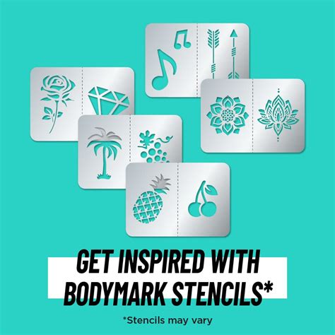 Buy BIC BodyMark Temporary Tattoo Markers with Stencil Kit and ...