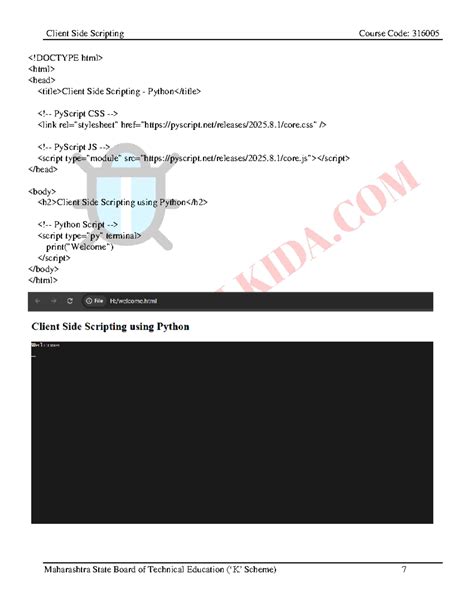Client Side Scripting Guide: Course Code 316005 - Studocu