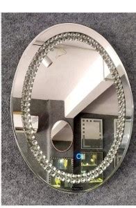 Arvind sanitary Oval diamond led mirror Decorative Mirror Price in ...