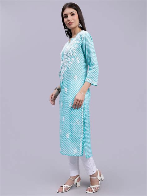 Seva Chikan Hand Embroidered Mal-Mal Lucknowi Chikankari Kurta