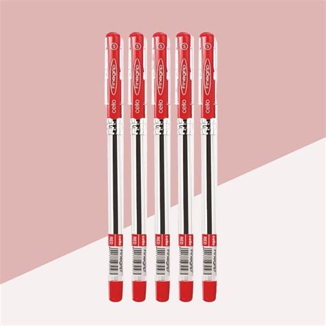Cello Finegrip Ball Pen – Red ( Pack of 5 ) – Topperskit LLP