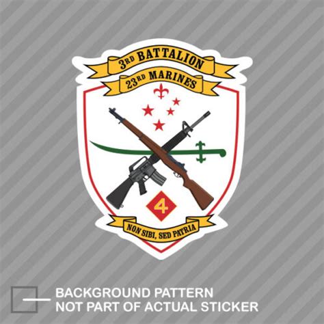 3rd Battalion 23rd Marine Regiment USMC V2 Sticker India | Ubuy