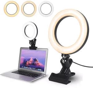 Urban Infotech 6" LED Video Conferencing Ring Light Clip On Laptop ...