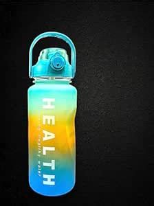 The Poka Company Motivational Gym water bottle with time marker, Large ...