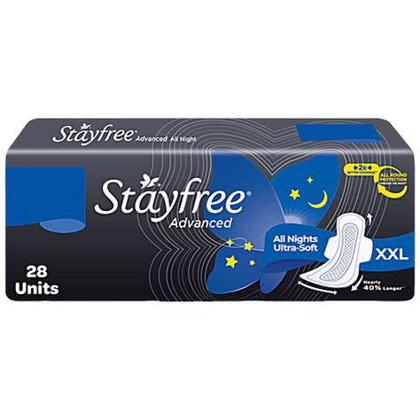 Buy STAYFREE Advanced All Nights Ultra Soft Sanitary Pads - XXL Online ...