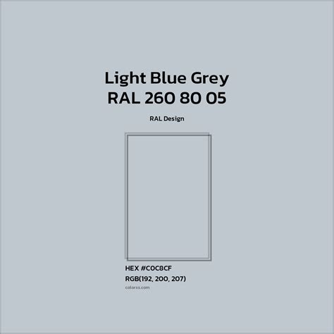 About RAL 260 80 05 - Light Blue Grey Color - Color codes | matching ...