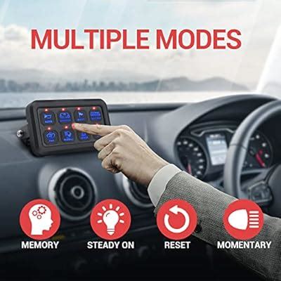 MNJMotor 8 Gang Switch Panel, Blue LED Touch Control Panel India | Ubuy