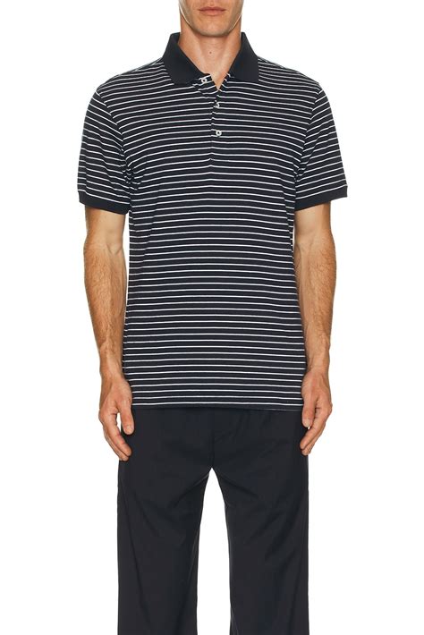 Barbour Westgate Striped Polo Shirt in Navy | FWRD