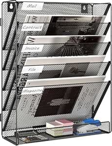 Suicune 5 Tier A4 Mesh Hanging Wall File Holder Magazine Document ...