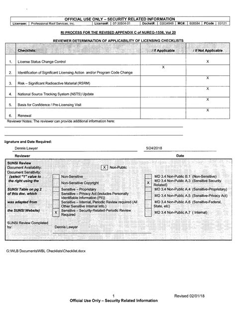 Fillable Online Professional Roof Services, Inc., Reviewer ...