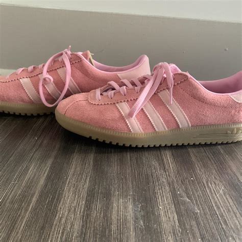 Pink Adidas suede sambas Women's size 8/men's size... | Depop