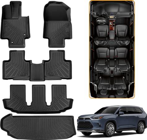 Amazon.com: 5PCS 2020-2024 2025 for Toyota Highlander Floor Mats 7 ...