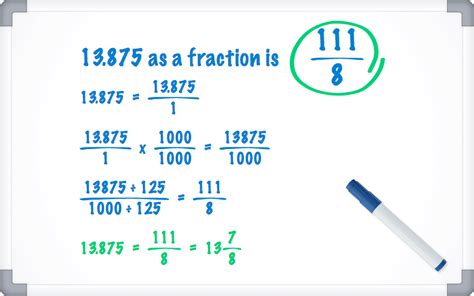 13.875 as a Fraction - Decimal to Fraction
