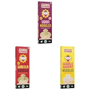 MasterChow Assorted Noodle Pack - 1 Udon, 1 Hakka, 1 Whole Wheat Noodle ...
