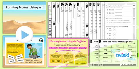 Lesson Plan on Nouns for Grade 1 - Forming Nouns Using 'er'