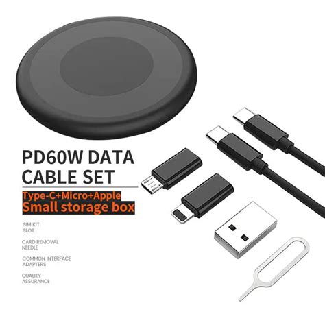 Optima Multi-Functional Fast Charging Data Cable Set for Apple, Android ...