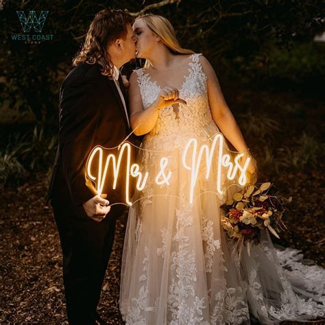 Custom LED Wedding Neon Sign, Neon Sign, Personalized Neon Name Sign ...