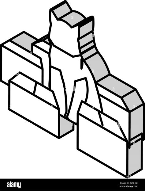 around preposition english isometric icon vector illustration Stock ...