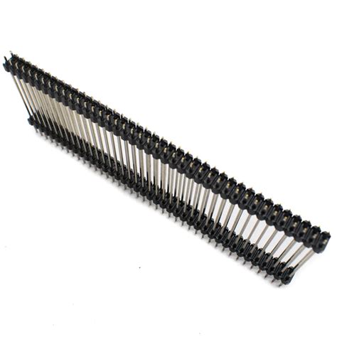 2.54mm 2x40 Pin 40mm Long Male Straight Double Row Brass Header Strip ...
