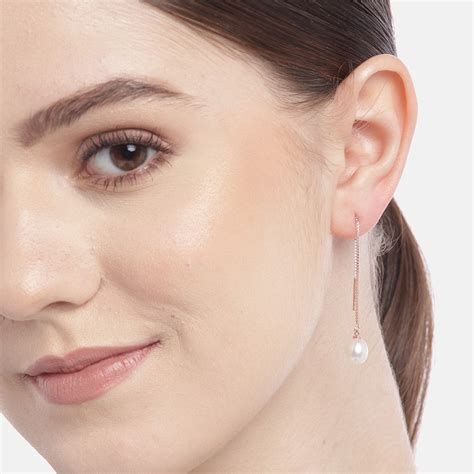 Sui Dhaga with Pearl Duo 925 Sterling Silver Earring – Zavya