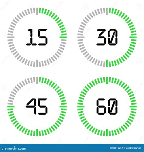 与五分钟间隔时间的读秒定时器在现代样式 向量例证. 插画 包括有 圈子, 概念, 指针, 图标, 设计, 投反对票 - 83612267