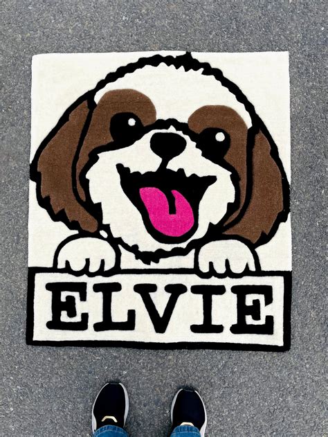 Shih Tzu Peeking Hand-Tufted Rug (Customisable) – Carpet Diem