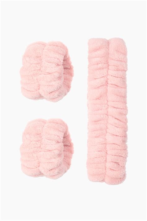 Make-up headband and wristband set - Light pink - Beauty all | H&M IN